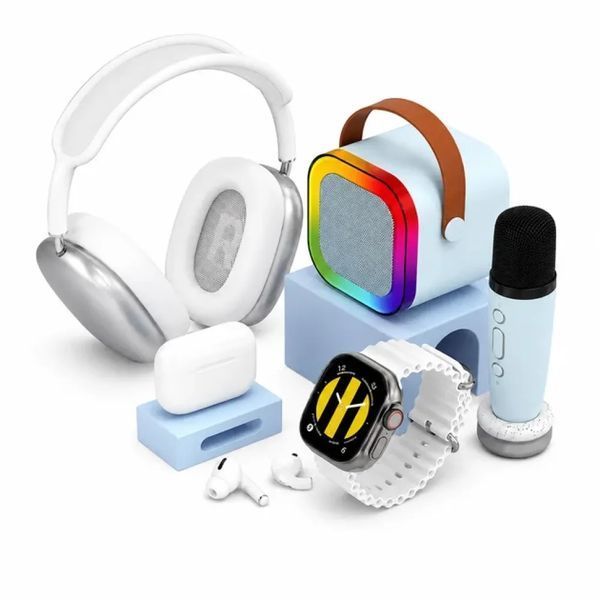 Набір гаджетів K16-COMBO 4 в 1: смарт-годинник, навушники, колонка й мікрофон DR-58748 фото
