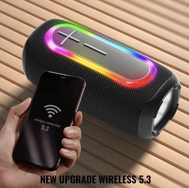 Портативна колонка з підсвічуванням Hopestar P60 Bluetooth 3000 мАг 20 Вт Чорний 2104618553 фото