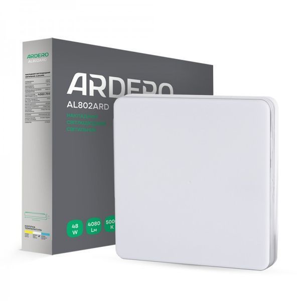 Світлодіодний світильник Ardero AL801ARD 48 Вт 30х30х4 см White iz16049 фото