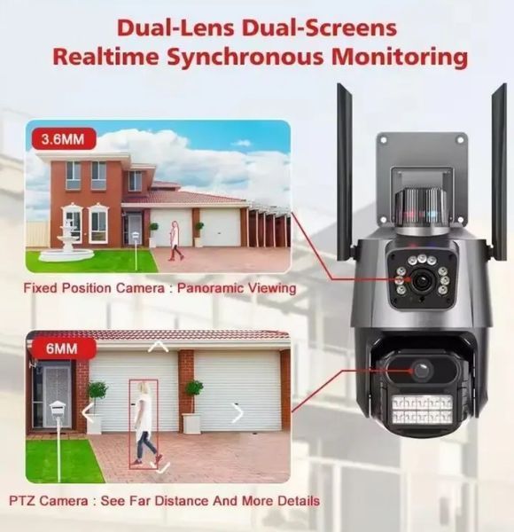 Камера відеоспостереження P11-QQ6 8MP WiFi Чорний 2390000022 фото