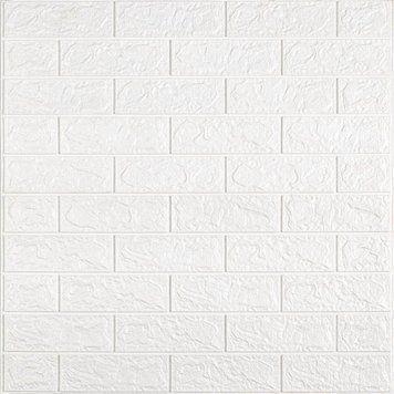 3D панель на стіну Sticker Wall SW-00001392 19600 x 700 x 3 мм Біла iz17037 фото