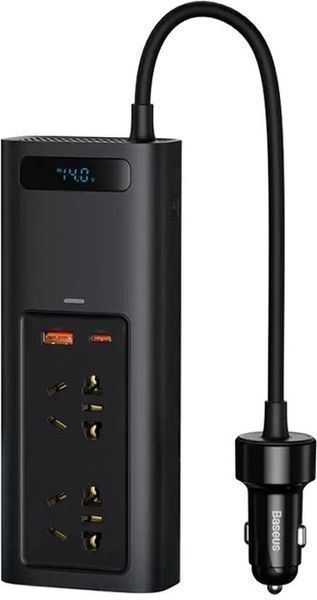 Автомобільний інвертор BASEUS In-car Inverter 150 Вт 220 В Чорний 1835075393 фото