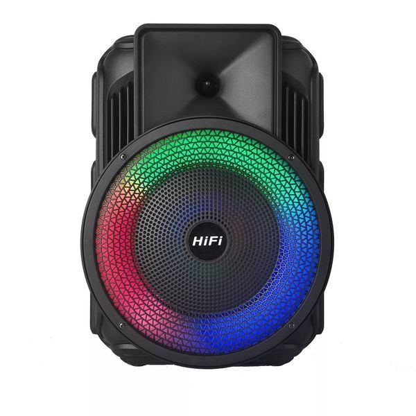 Портативна Bluetooth-колонка RIAS RX-8135W з караоке, 8 дюймів, 10 Вт, RGB-підсвічування 3_05108 фото